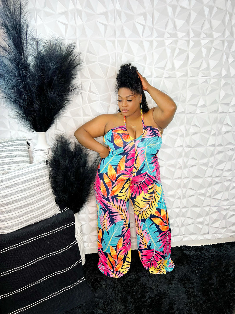 "VACATION IN THE TROPICS” JUMPSUIT