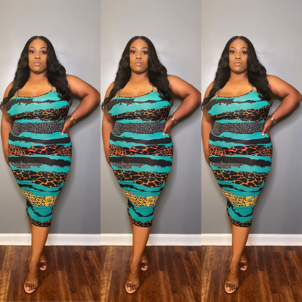 “WILD THOUGHTS” MIDI DRESS