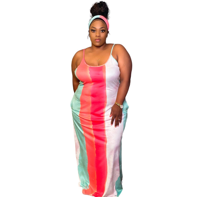 “CHLOE” MAXI DRESS W/T MATCHING HEADWRAP