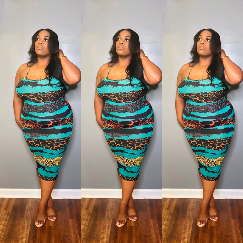 “WILD THOUGHTS” MIDI DRESS