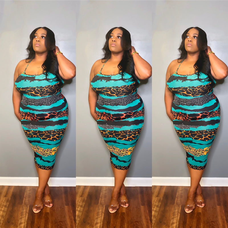 “WILD THOUGHTS” MIDI DRESS