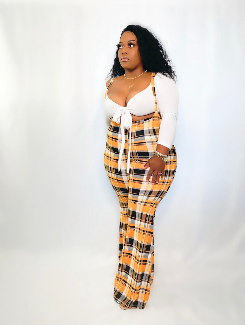 “HIGH EXPECTATIONS” 2 PIECE JUMPSUIT  SET WITH MATCHING MASK