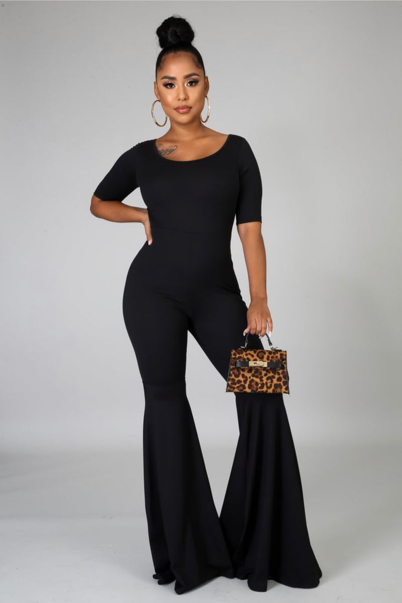 “MS. GRIER” BELL BOTTOM JUMPSUIT