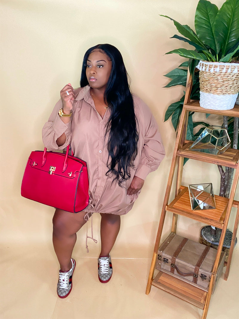 “MOVE FREELY” ADJUSTABLE OVERSIZED DRESS