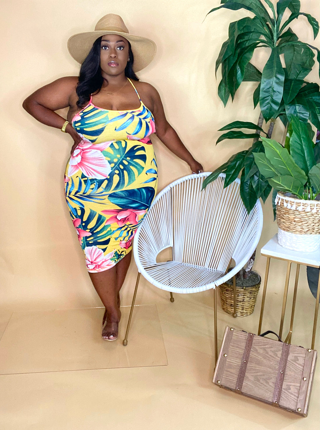 “ISLAND GIRL” MIDI DRESS