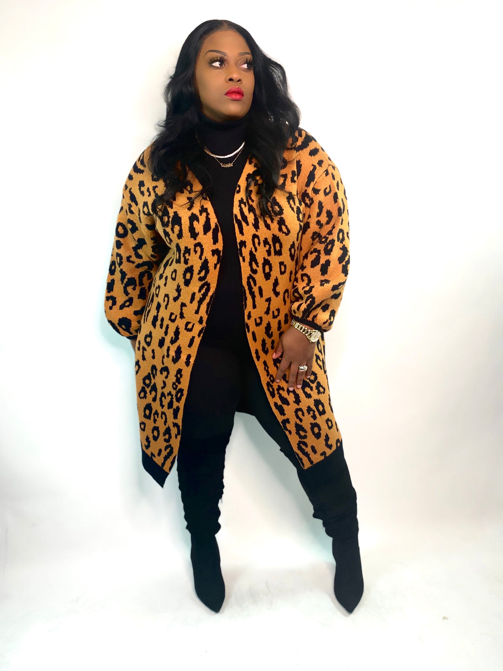 “UNTAMED” CHEETAH PRINT CARDIGAN