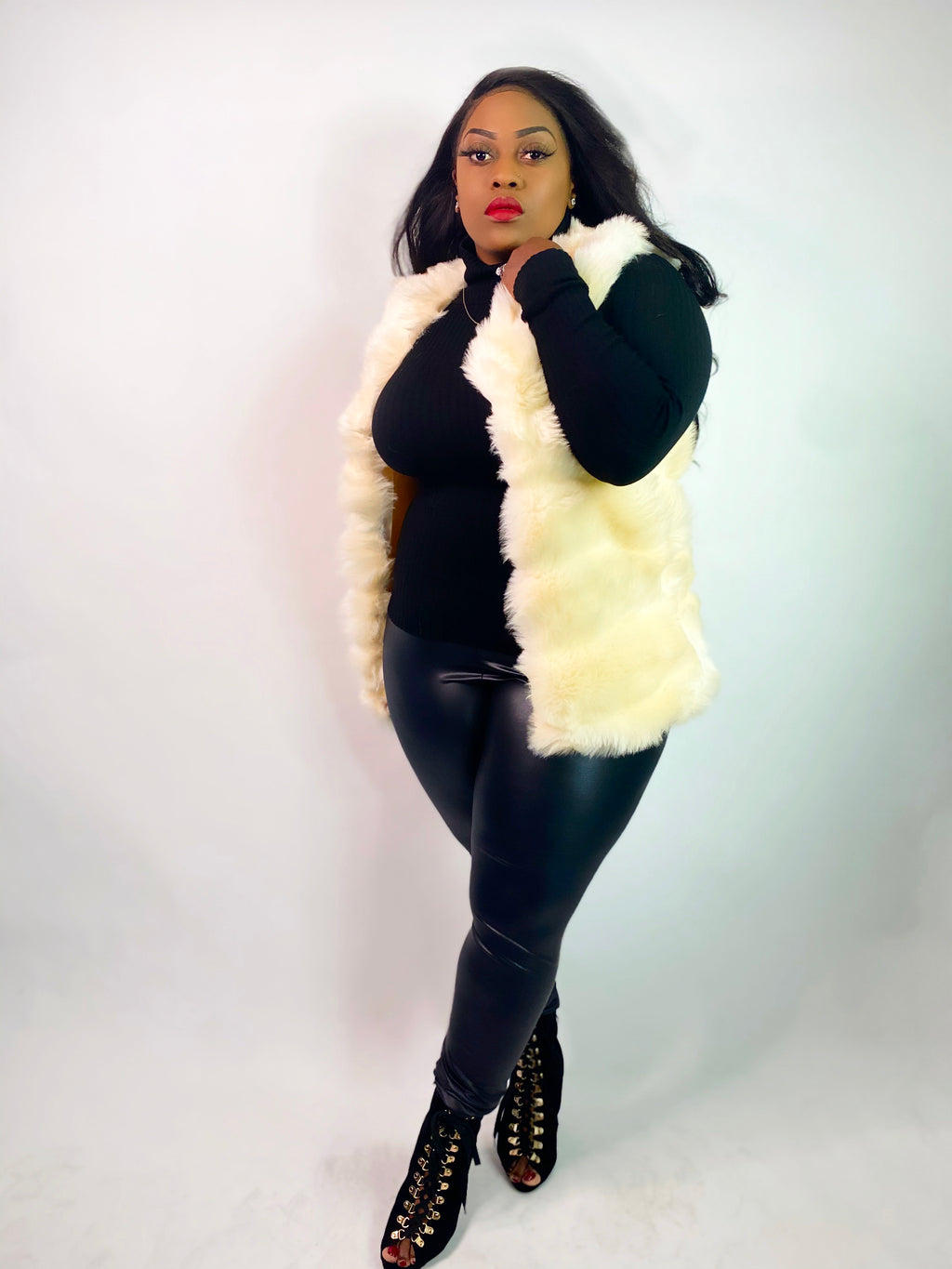 “LACED IN FUR” VEST
