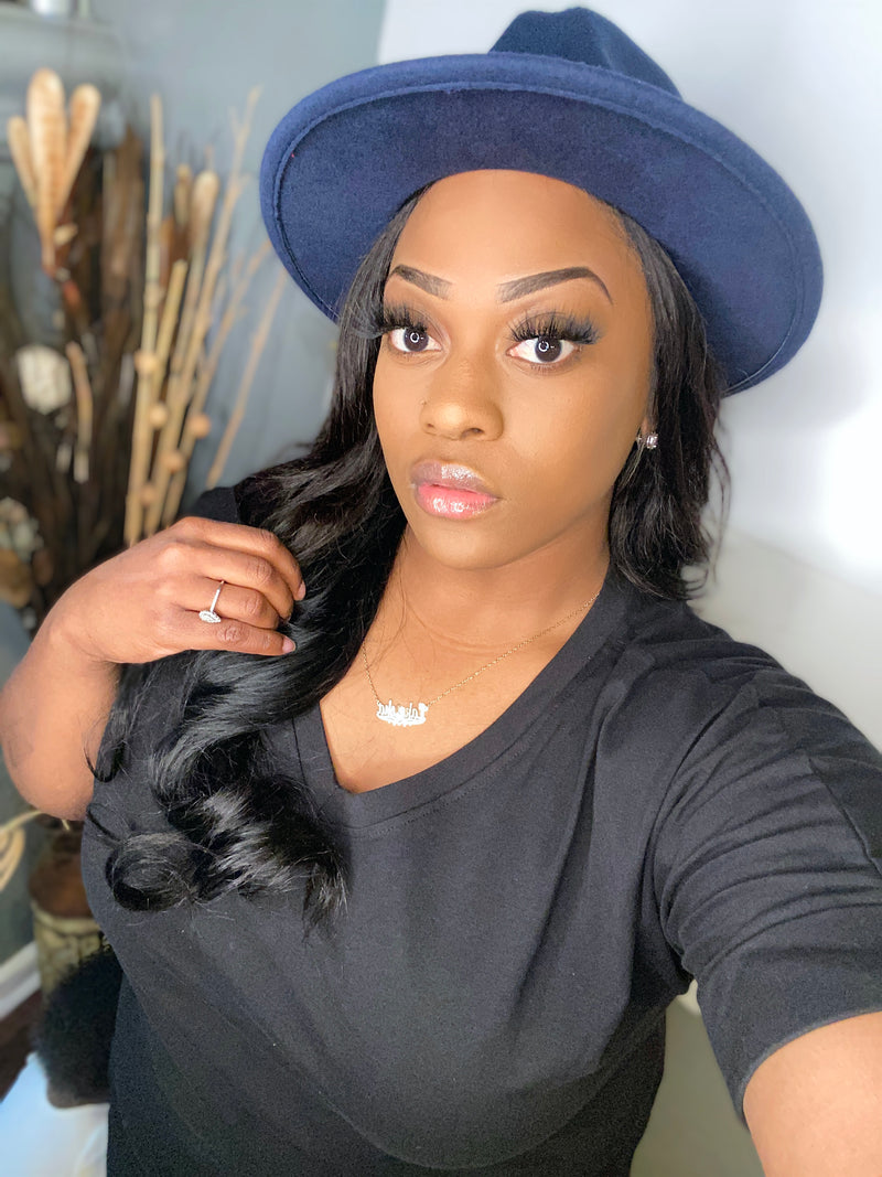 "TRENDSETTER TONI" FEDORA (BLUE)